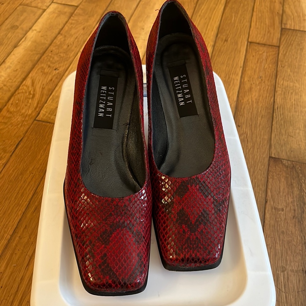 Red Leather Material Heels